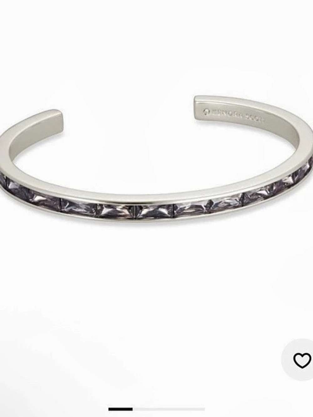 Kendra Scott Jack Cuff Bracelet Cuff Bracelet in Silver & Black Like New